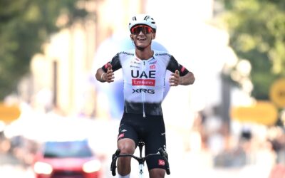 Isaac del Toro claims victory at Grand Piemonte with a solo effort.